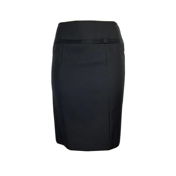 Louis Vuitton Uniformes Skirt Pencil Black Wool Grosgrain Bow Trim Lined… - Picture 1 of 9